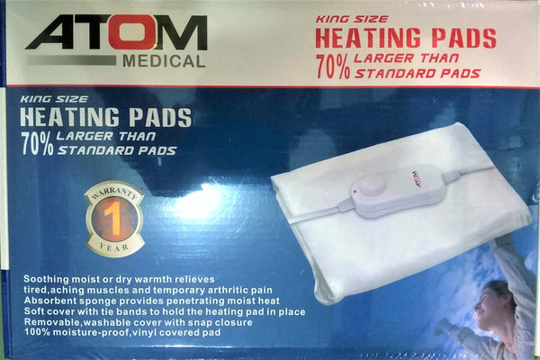 Electronic Heating Pad King Size 70% Larger ATOM AT-240